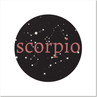 Scorpio Zodiac Sign Circle Posters and Art